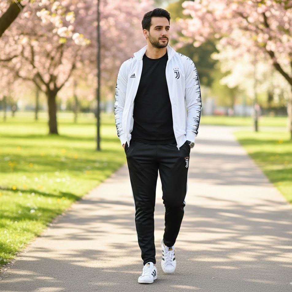 ست راحتی مردانه سوییشرت شلوار یوونتوس مدلR77