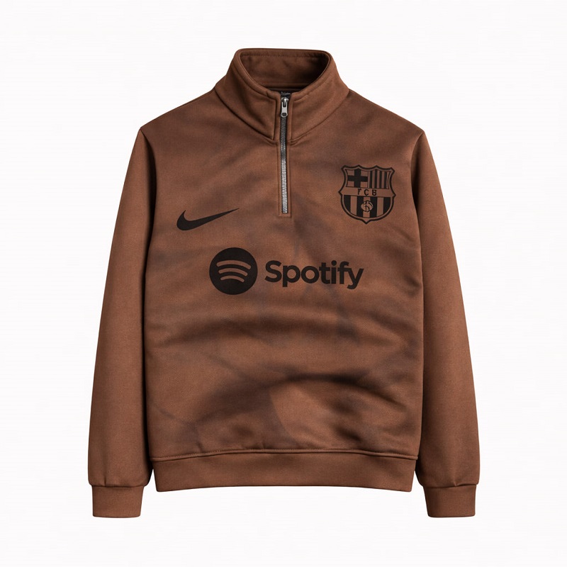 دورس نیم زیپ مدل بارسلونا-قهوه ای