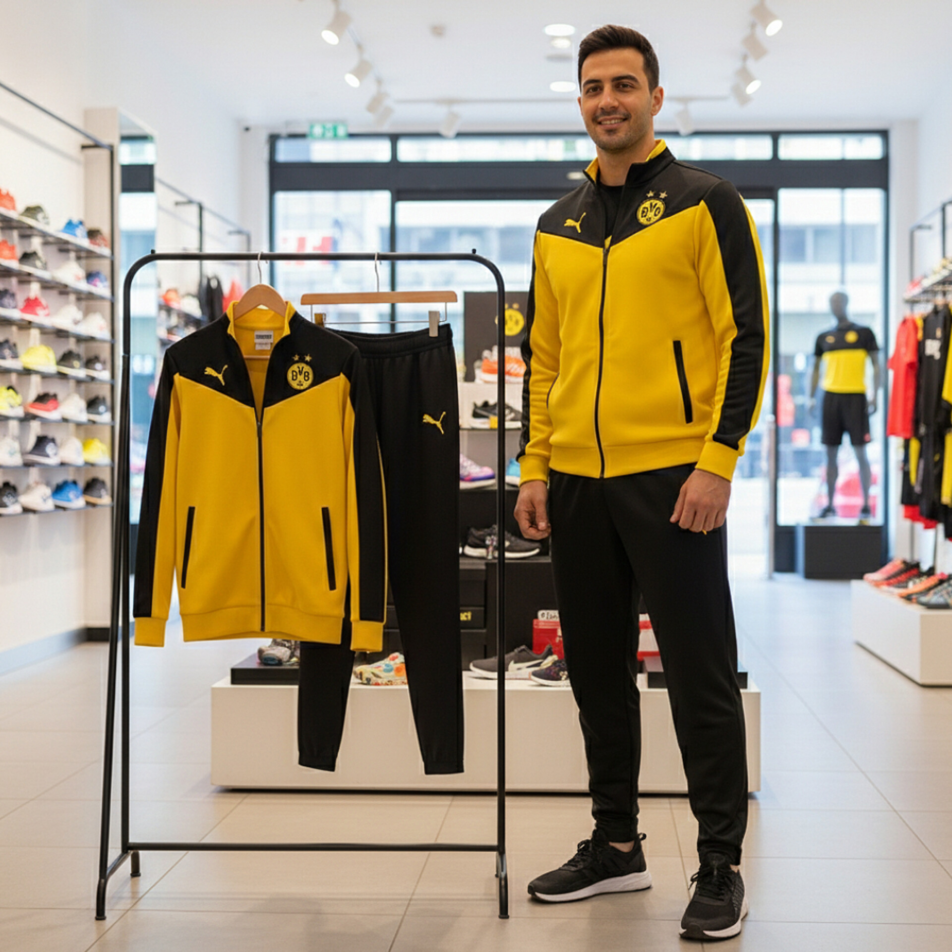 ست راحتی مردانه سوییشرت شلوار دورتموند مدل BVB09